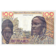 P002a Ivory Coast - 100 Francs Year 1959 (Unc-)